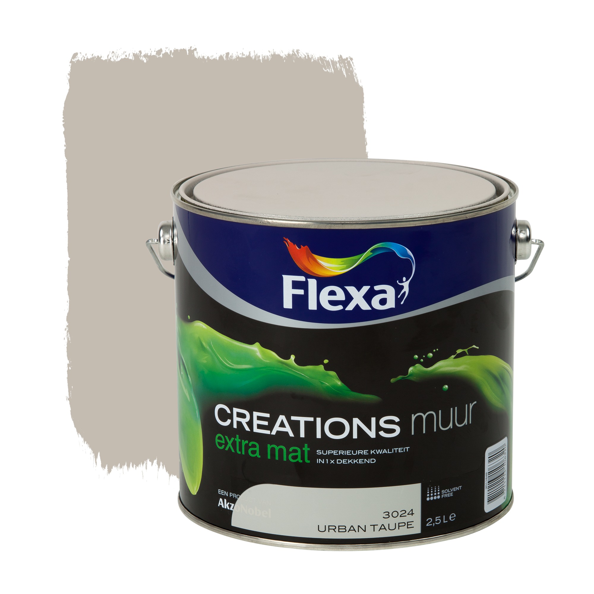 Flexa Creations Muurverf Urban Taupe Extra Mat 2 5 Liter Muurverf 