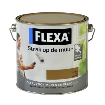 GAMMA | Flexa Strak op muur muurverf mat goud 2,5 l kopen?