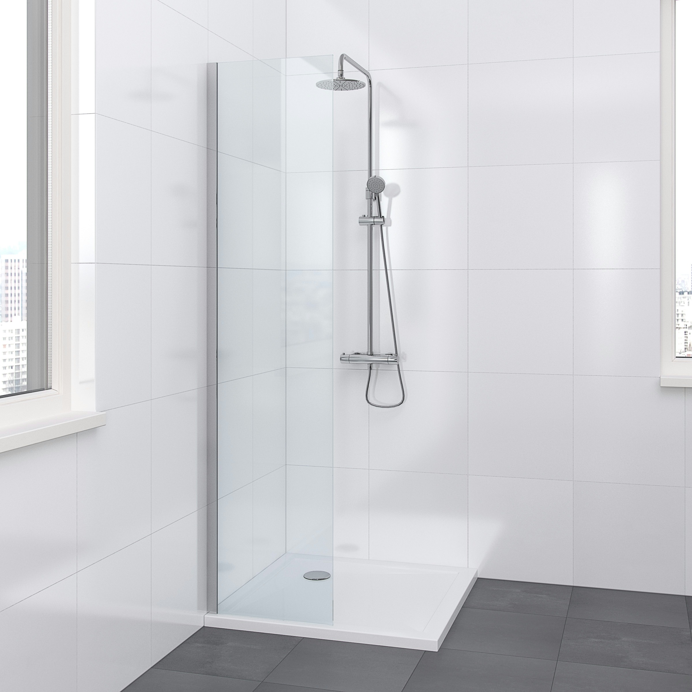 Bruynzeel Inloopdouche Flux Profielloos 210X50 bruynzeel kopen in de aanbieding