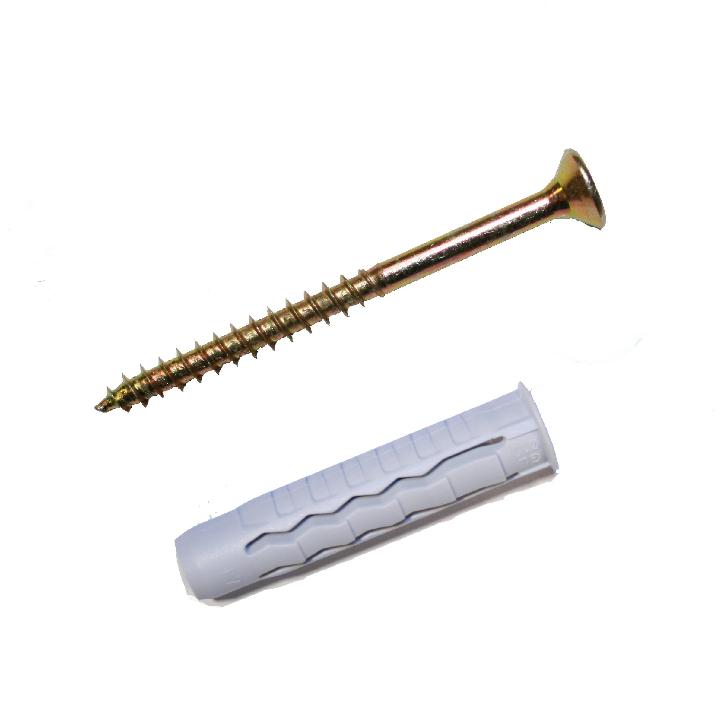 Gamma Universeelplug Gux 8 Mm Met Schroef 50X60 Mm Verzinkt 10 Stuks gamma kopen in de aanbieding