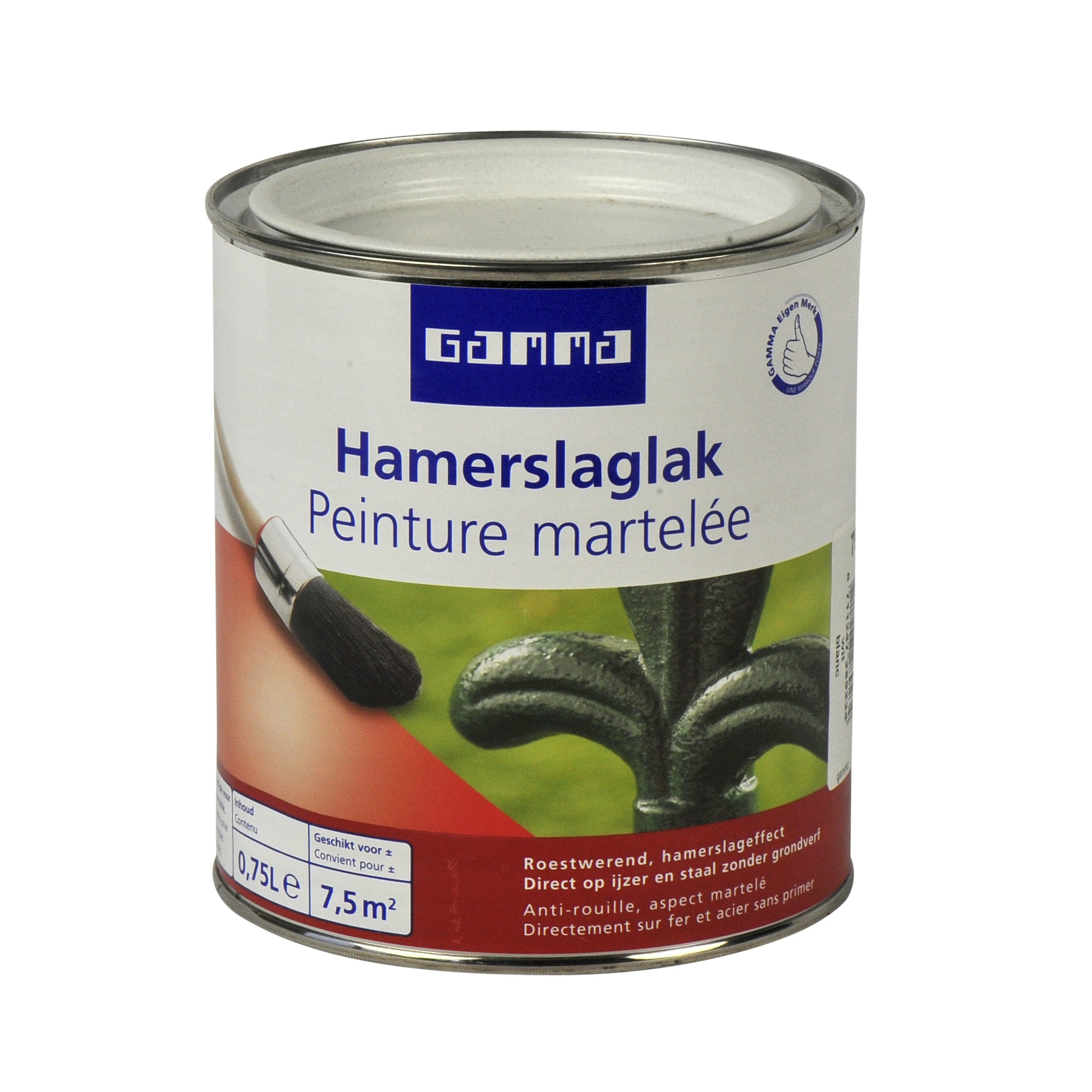 Gamma Metaallak Wit Hamerslag 750 Ml gamma kopen in de aanbieding