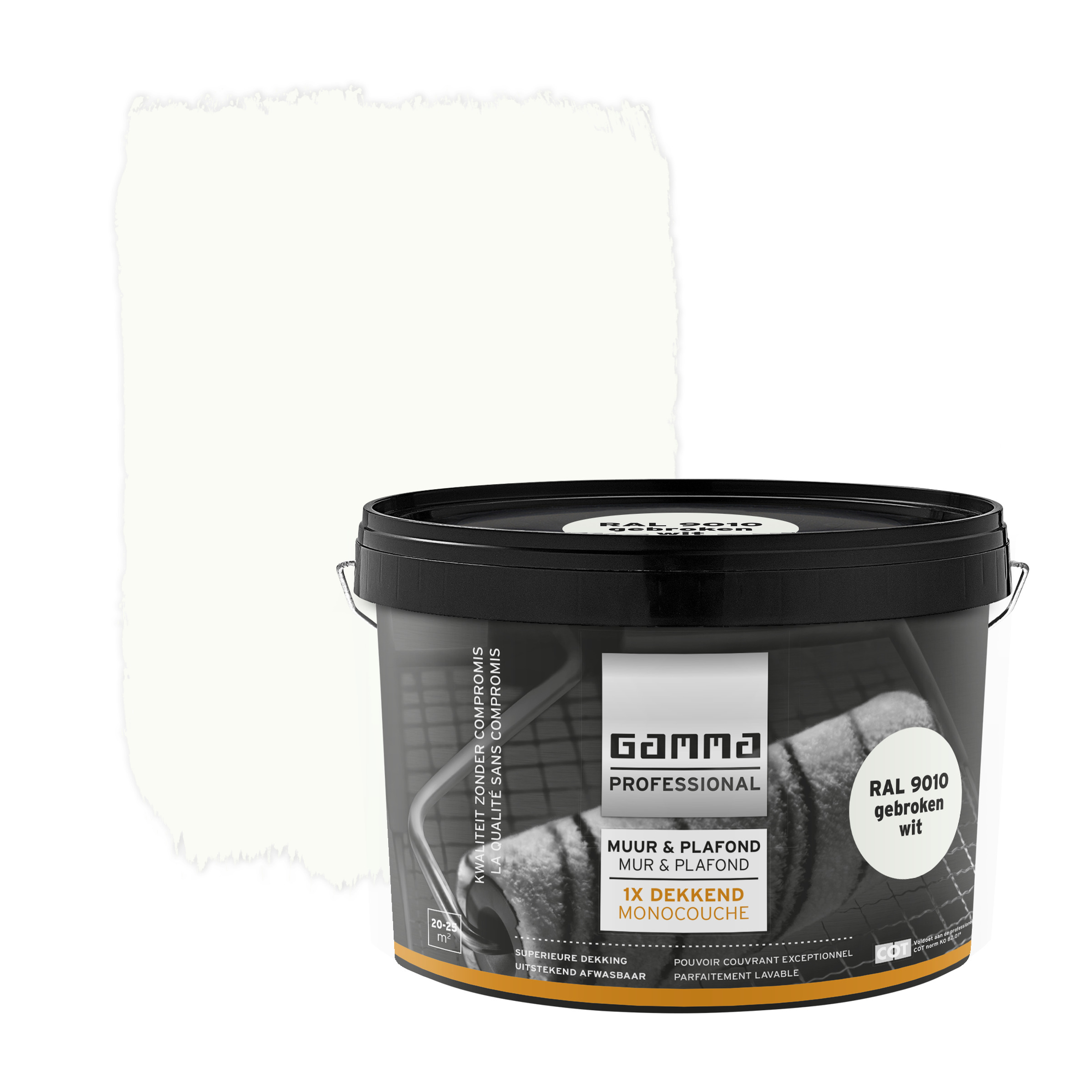 Gamma Professional Superlatex Ral 9010 Gebroken Wit 25 Liter gamma professional kopen in de aanbieding