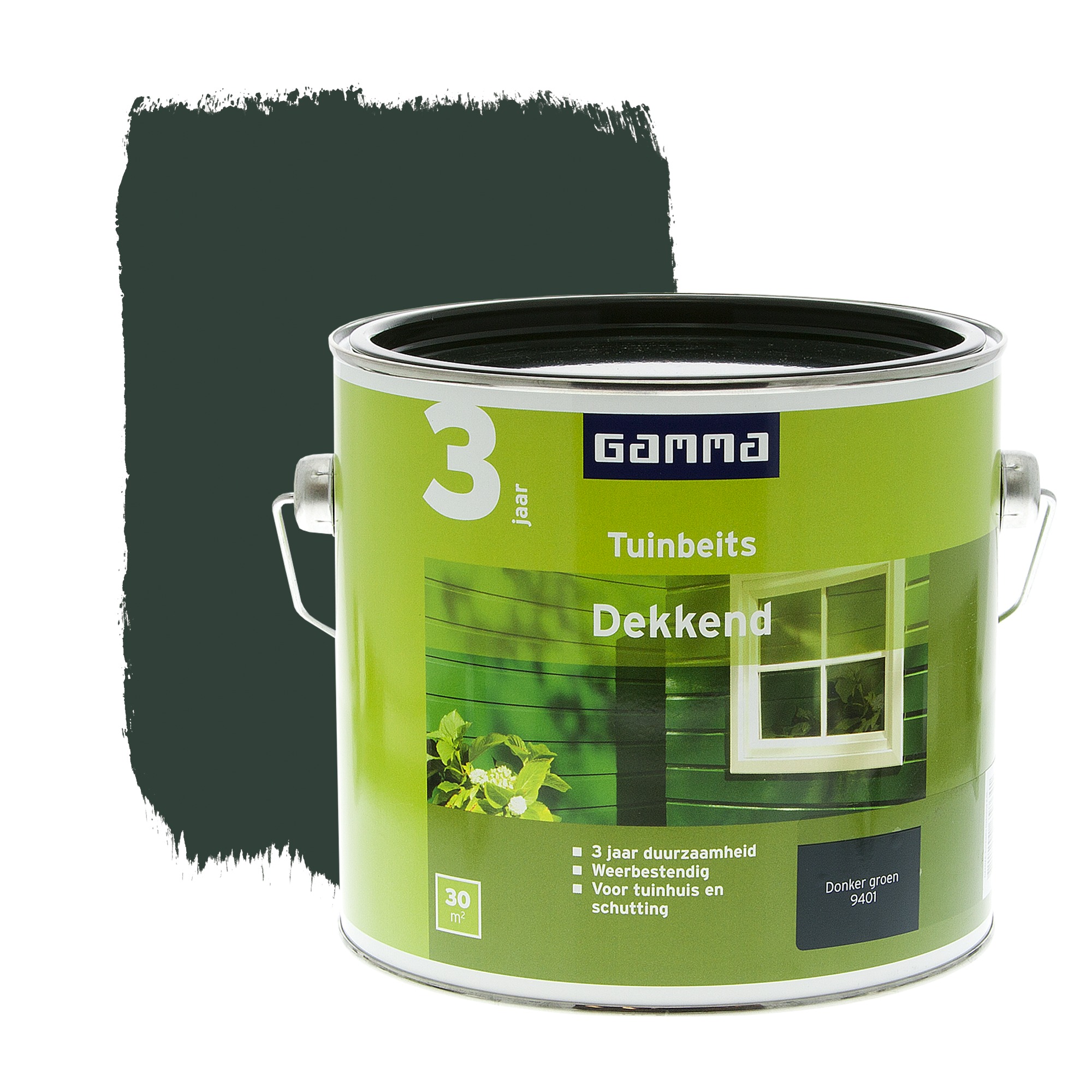 Gamma Tuinbeits Dekkend Donkergroen 25 Liter gamma kopen in de aanbieding