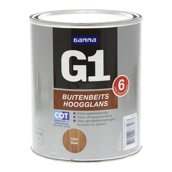 GAMMA Professional buitenbeits transparant teak hoogglans 1 liter