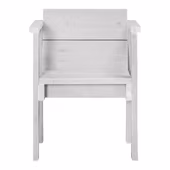 Tuinstoel Sella wit steigerhout