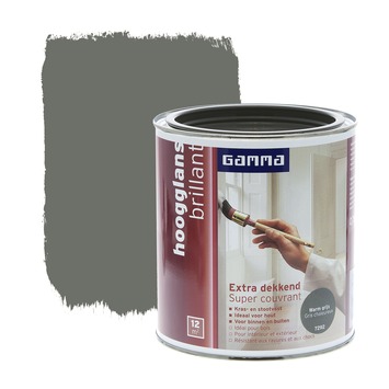 GAMMA Extra Dekkend lak warm grijs hoogglans 750 ml