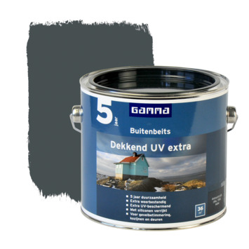 GAMMA | GAMMA buitenbeits UV extra antraciet grijs 2,5 liter