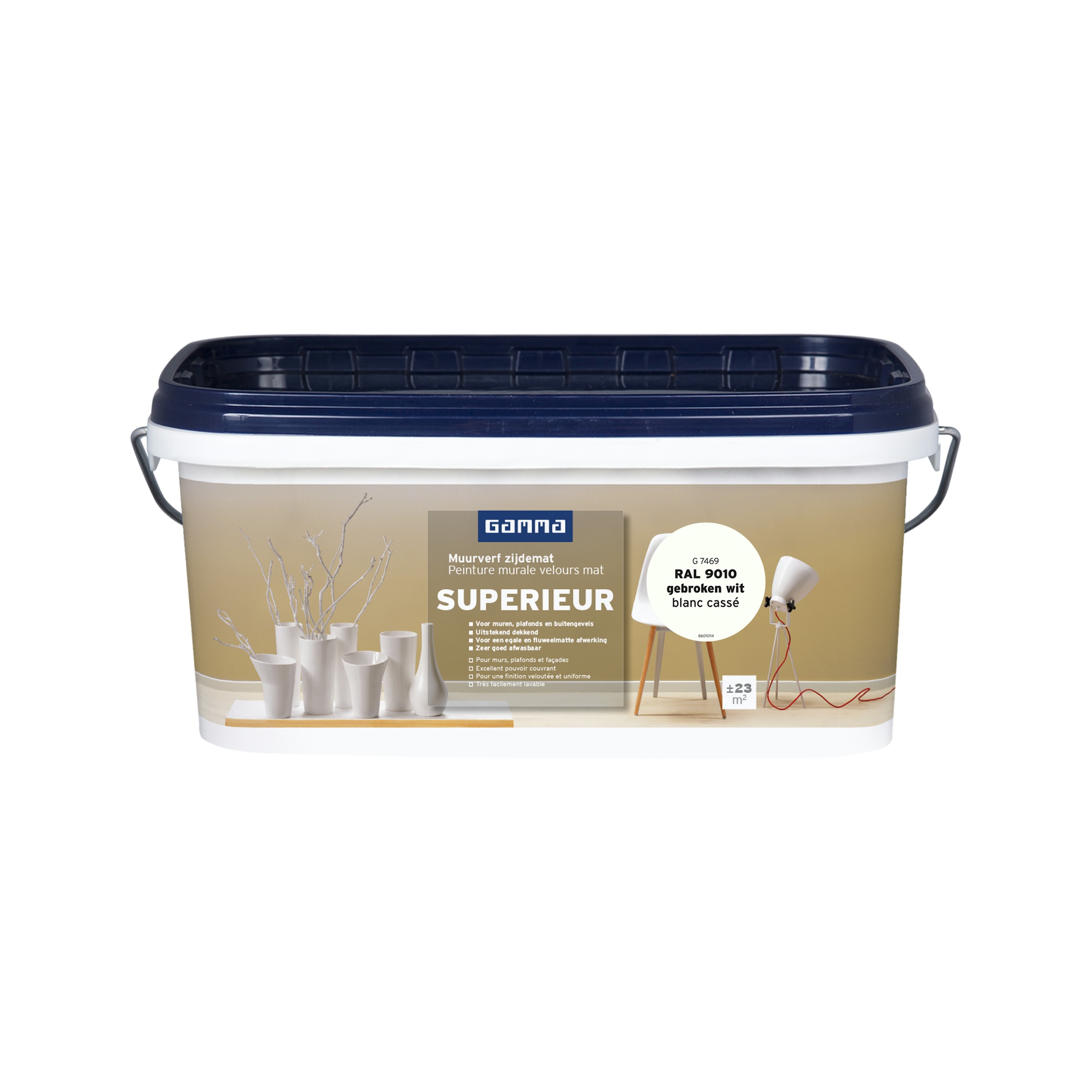 Gamma Superieur Ral 9010 Zijdemat 25 Liter gamma kopen in de aanbieding