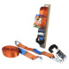 Jumbo spanband oranje 6m 38mm met rubberen ratel voor extra grip en J haken