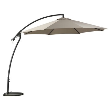 Zweefparasol Florida rond grijs