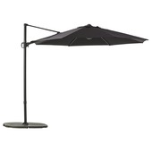 Zweefparasol Miami Zwart Ø300 cm