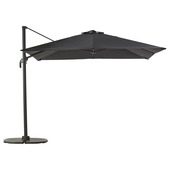 Gamma Zweefparasol Ibiza Zwart/Donkergrijs Vierkant Ã300 cm aanbieding