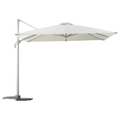 Zweefparasol Ibiza vierkant wit 300 x 300 cm