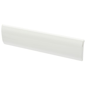 Handson brievenbusklep met borstel aluminium wit blinde bevestiging