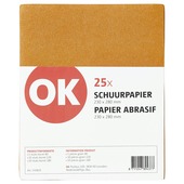 OK schuurpapier assorti K80, K120 en K180 (25 stuks)