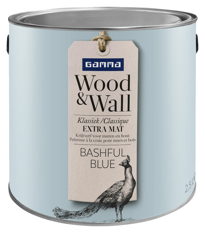 Gamma Woodwall Krijtverf Bashful Blue 25 Liter gamma kopen in de aanbieding