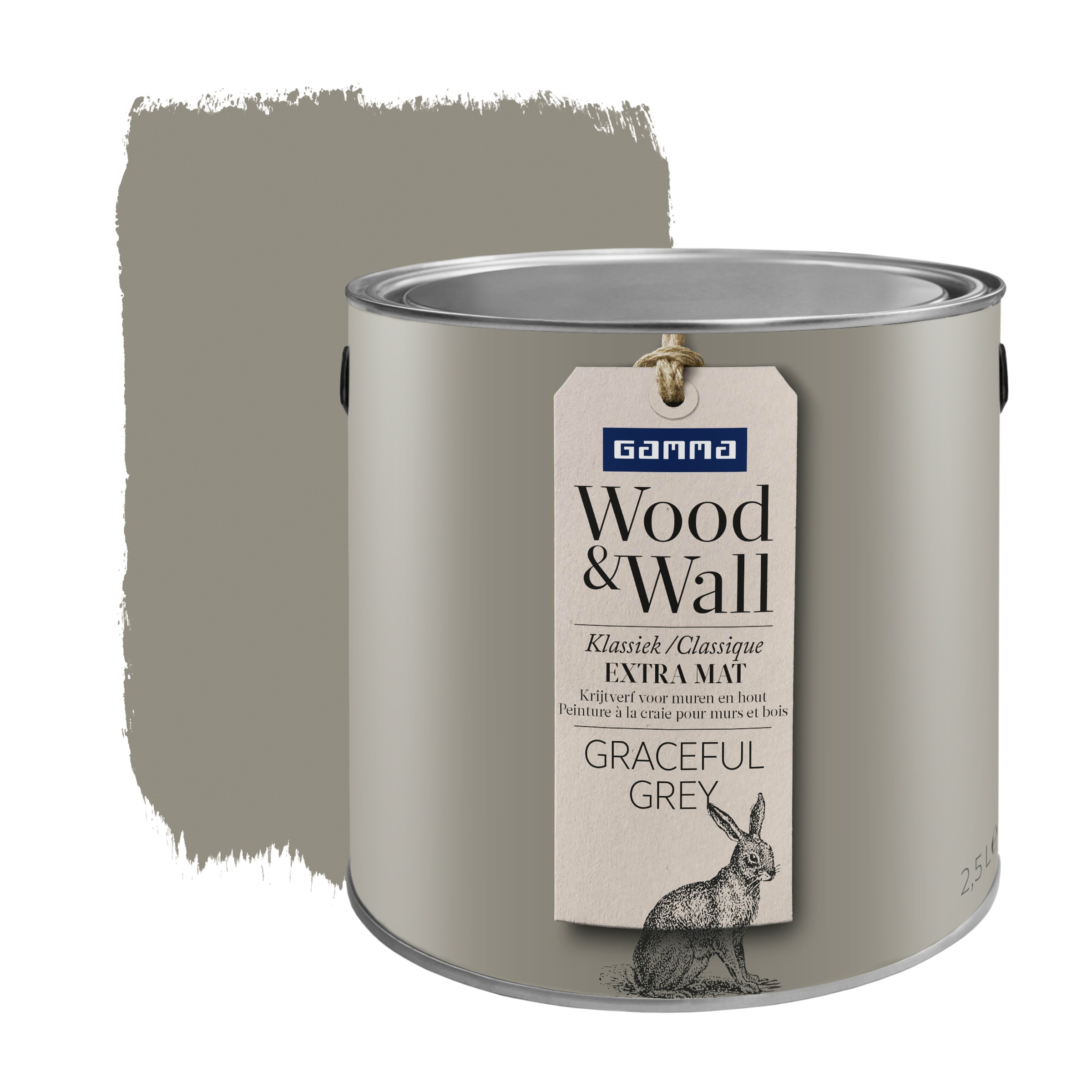 Gamma Woodwall Krijtverf Graceful Grey 25 Liter gamma kopen in de aanbieding