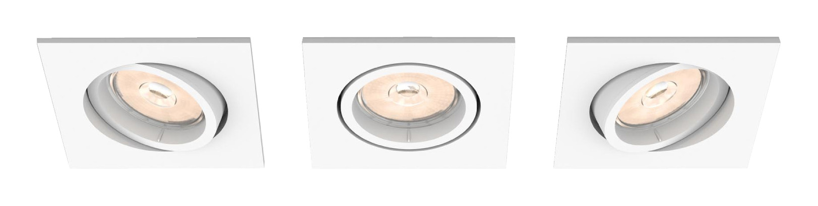 Philips Enneper Inbouwspot Vierkant 3Xgu10 Wit 230V philips kopen in de aanbieding