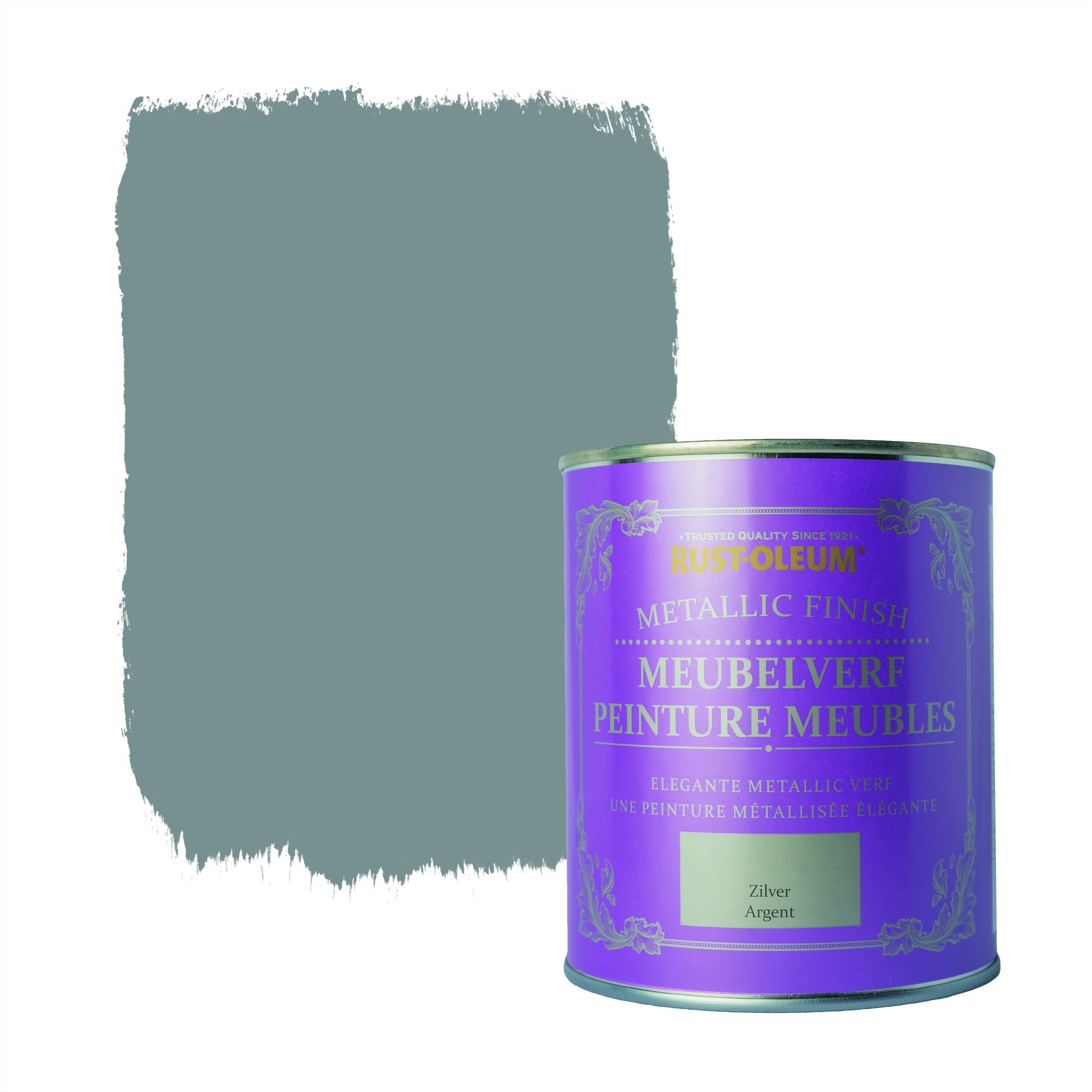 Rustoleum Rust Oleum Meubelverf Zilver 750Ml rustoleum kopen in de aanbieding