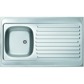 Optifit Klassik60 aanrechtblad met spoelbak 100 cm RVS