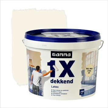 Betrokken Perioperatieve periode tarief GAMMA | GAMMA latex 1x dekkend RAL 9001 crème wit mat 10 liter kopen? 