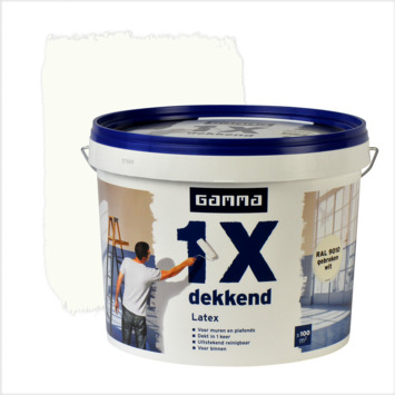 Voorkeursbehandeling Chemicus Trouwens GAMMA | GAMMA latex 1x dekkend RAL 9010 gebroken wit mat 10 liter kopen? 