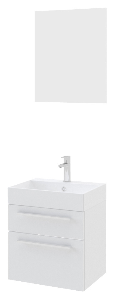 Bruynzeel Badmeubelset Zelda Met Spiegel Wit 50X38X56 bruynzeel kopen in de aanbieding