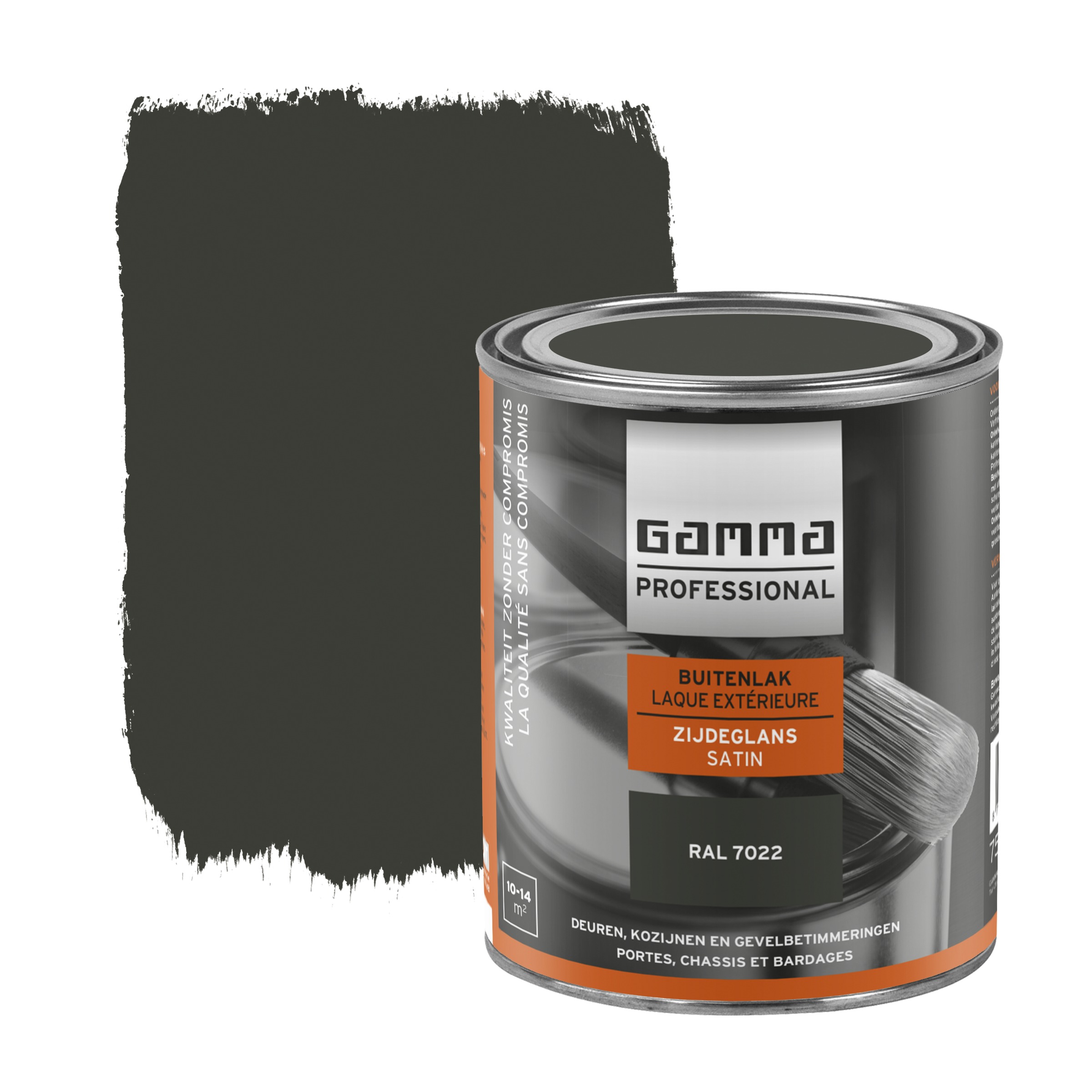 Gamma Professional Buitenlak Ombergrijs Zijdeglans 750 Ml gamma professional kopen in de aanbieding