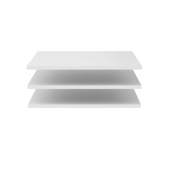 Alpha 120cm  legplankenset gelamineerd spaanplaat wit 3 stuks