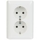 Gira ST55 inbouw dubbel geaard stopcontact wit