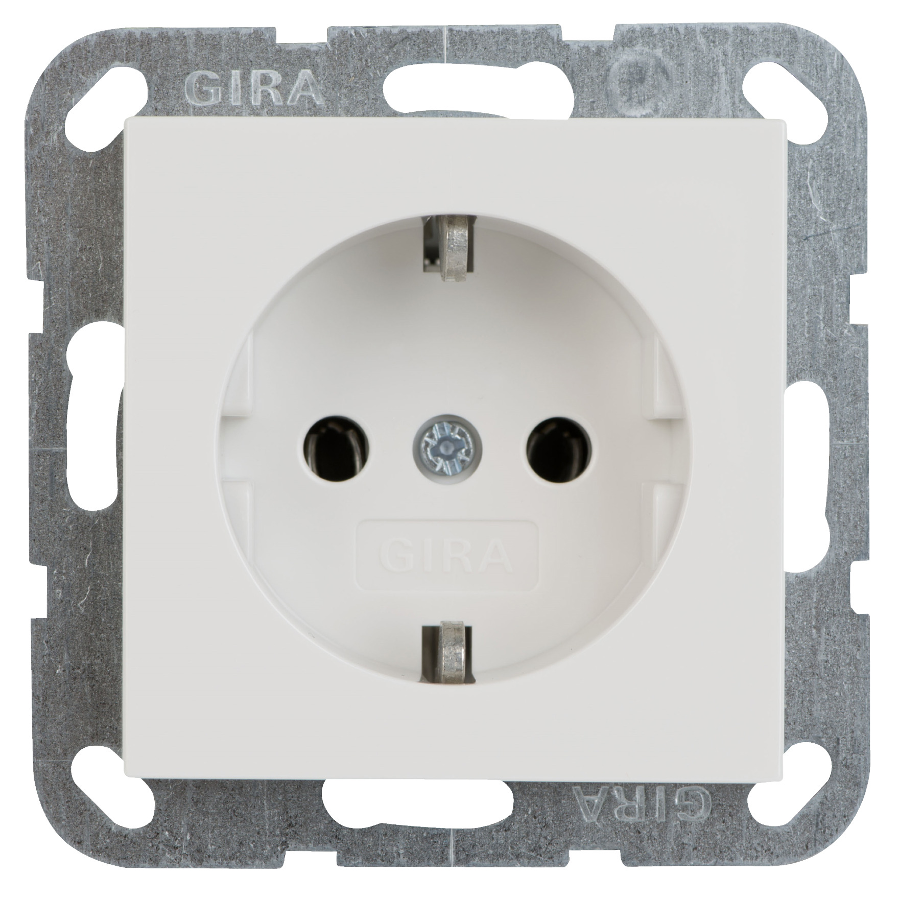 Gira St55 Inbouw Enkel Geaard Stopcontact Wit gira kopen in de aanbieding