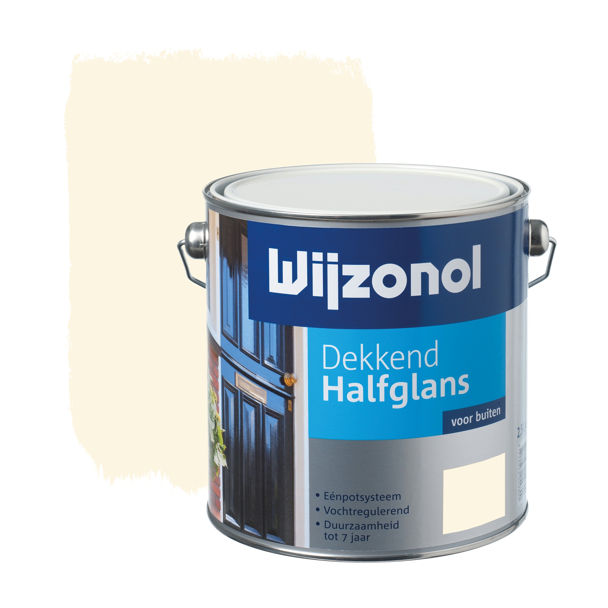 Wijzonol Lak Dekkend Ral 9001 Creme Wit Halfglans 25 Liter wijzonol kopen in de aanbieding