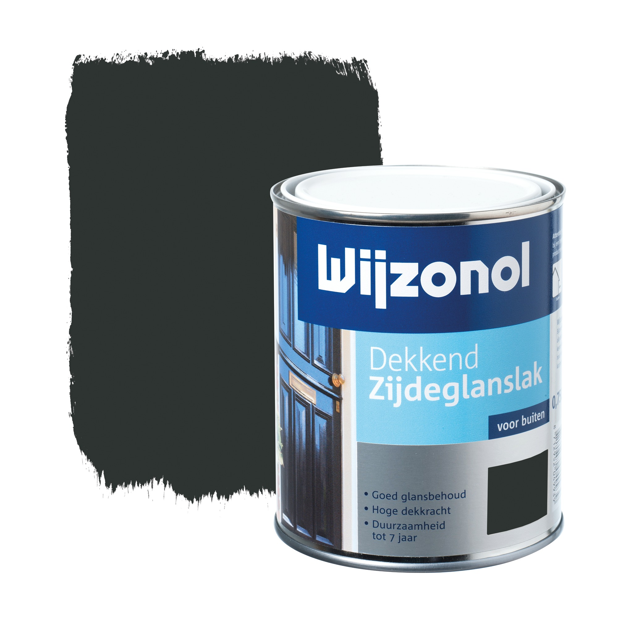 Wijzonol Lak Dekkend Zwart Zijdeglans 750 Ml wijzonol kopen in de aanbieding