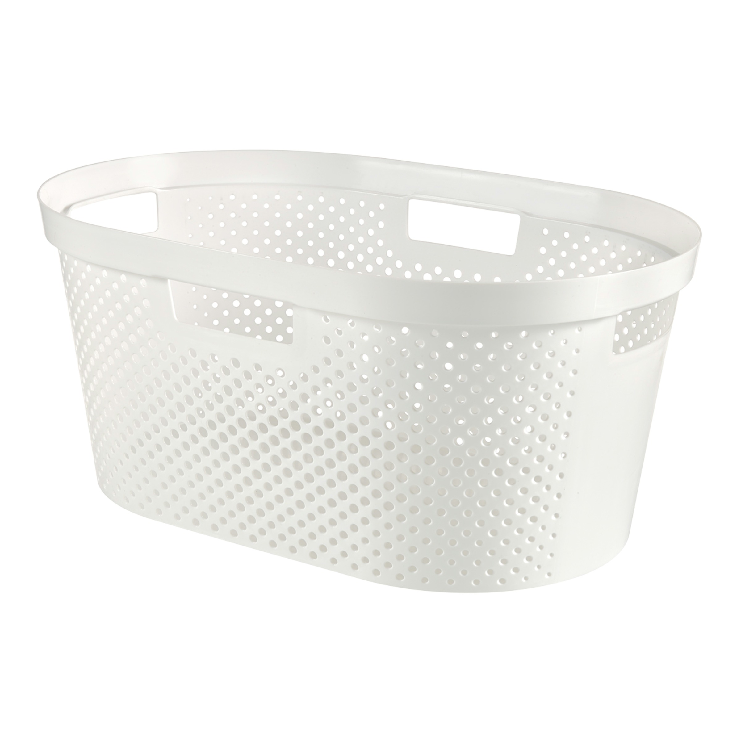 Curver Wasmand Infinity Dots Wit 40 Liter curver kopen in de aanbieding