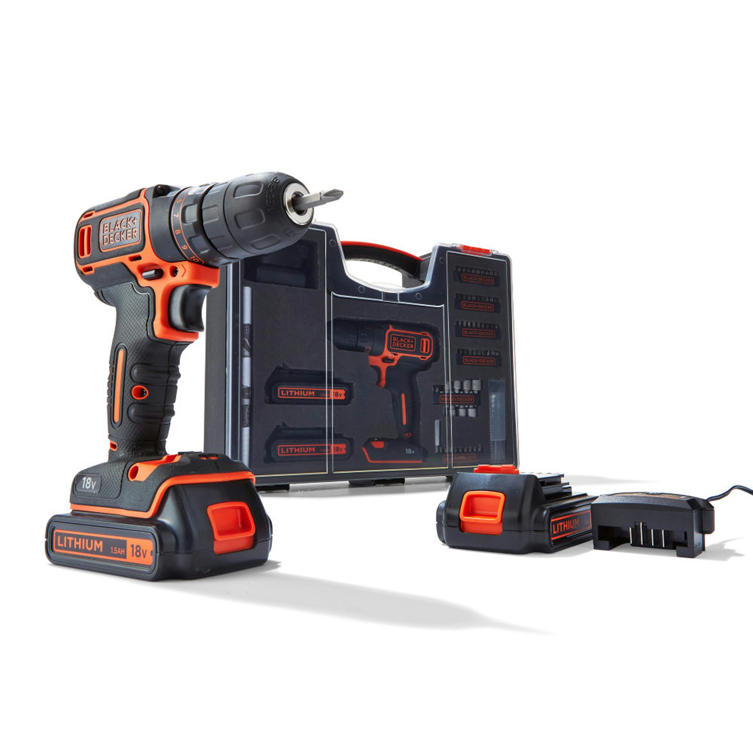Blackdecker Accuboormachine Bdc718As2O Qw 18 Volt 80 Delige Accessoireset blackdecker kopen in de aanbieding