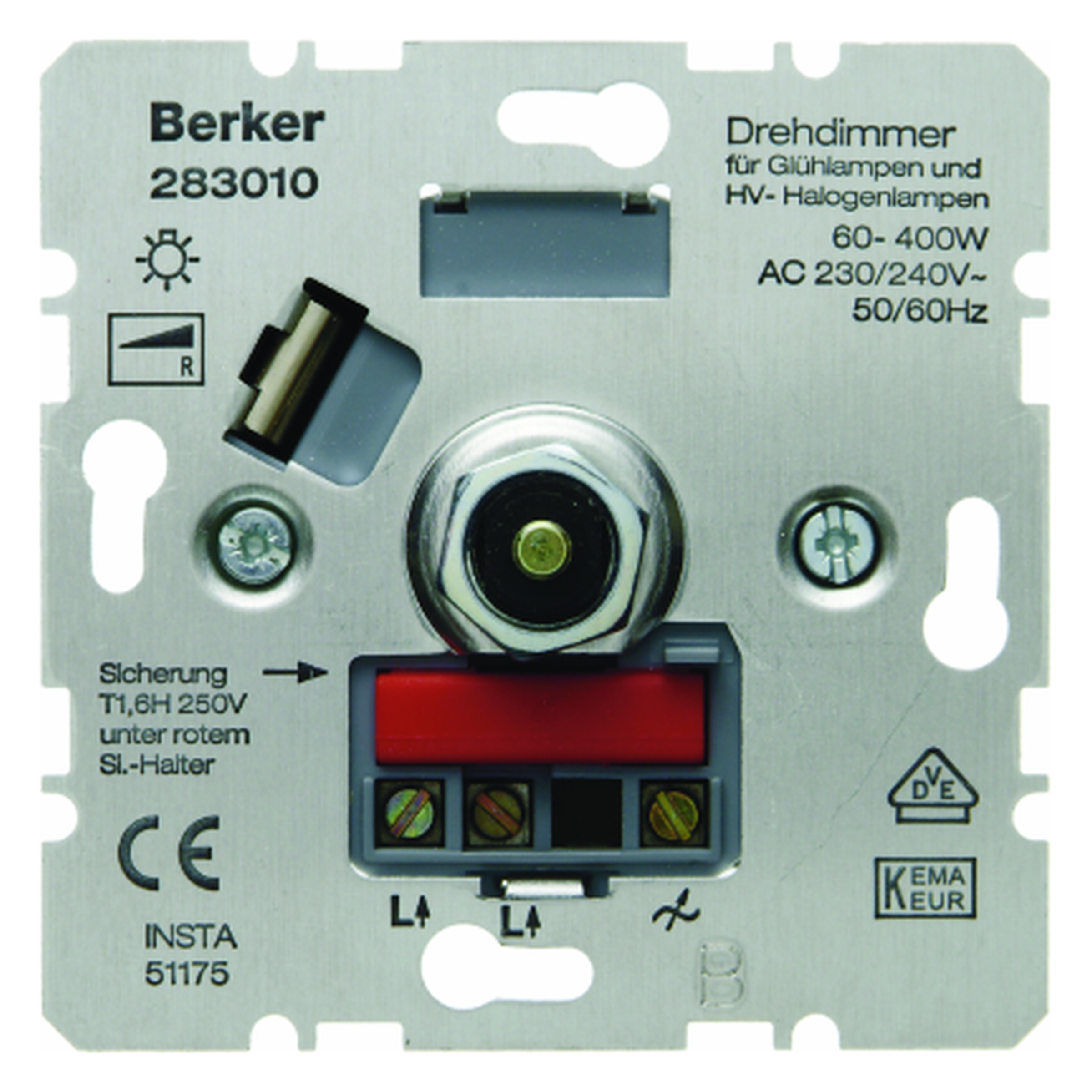 Berker S1 Inbouw Dimmer 230V Gloeihalogeen Druk 60 400W berker kopen in de aanbieding