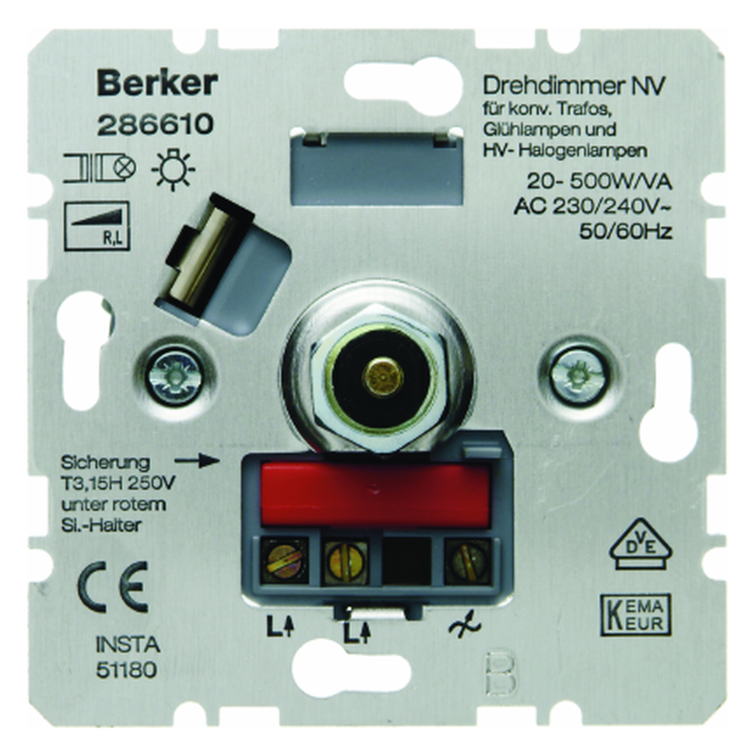 Berker S1 Inbouw Dimmer Halogeen Spoeltrafo 20 500W berker kopen in de aanbieding