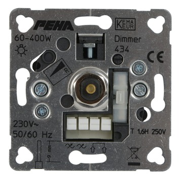 Peha 435 HAN Dimmer Insert – 60-600W Rotary Dimmer – Fits Berker, Gira, Jung – Germany