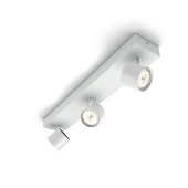 Philips opbouwspot MyLiving Star LED Wit 3 x 4.5W