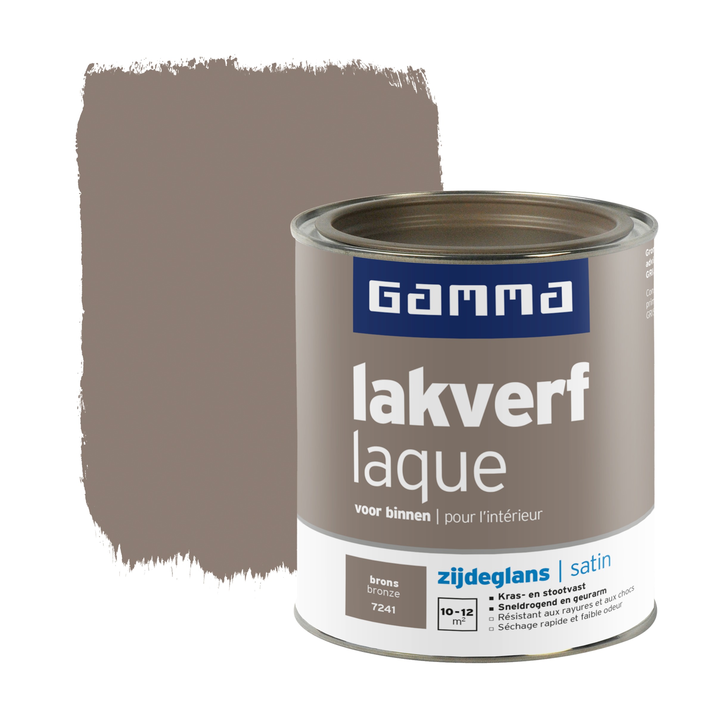 Gamma Lakverf Voor Binnen Brons Zijdeglans 750 Ml gamma kopen in de aanbieding