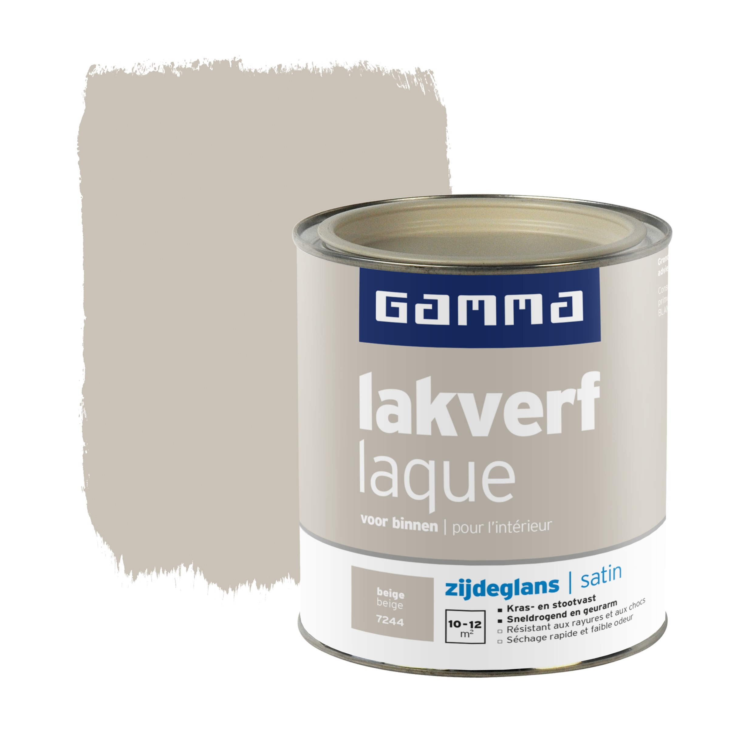 Gamma Lakverf Voor Binnen Beige Zijdeglans 750 Ml gamma kopen in de aanbieding