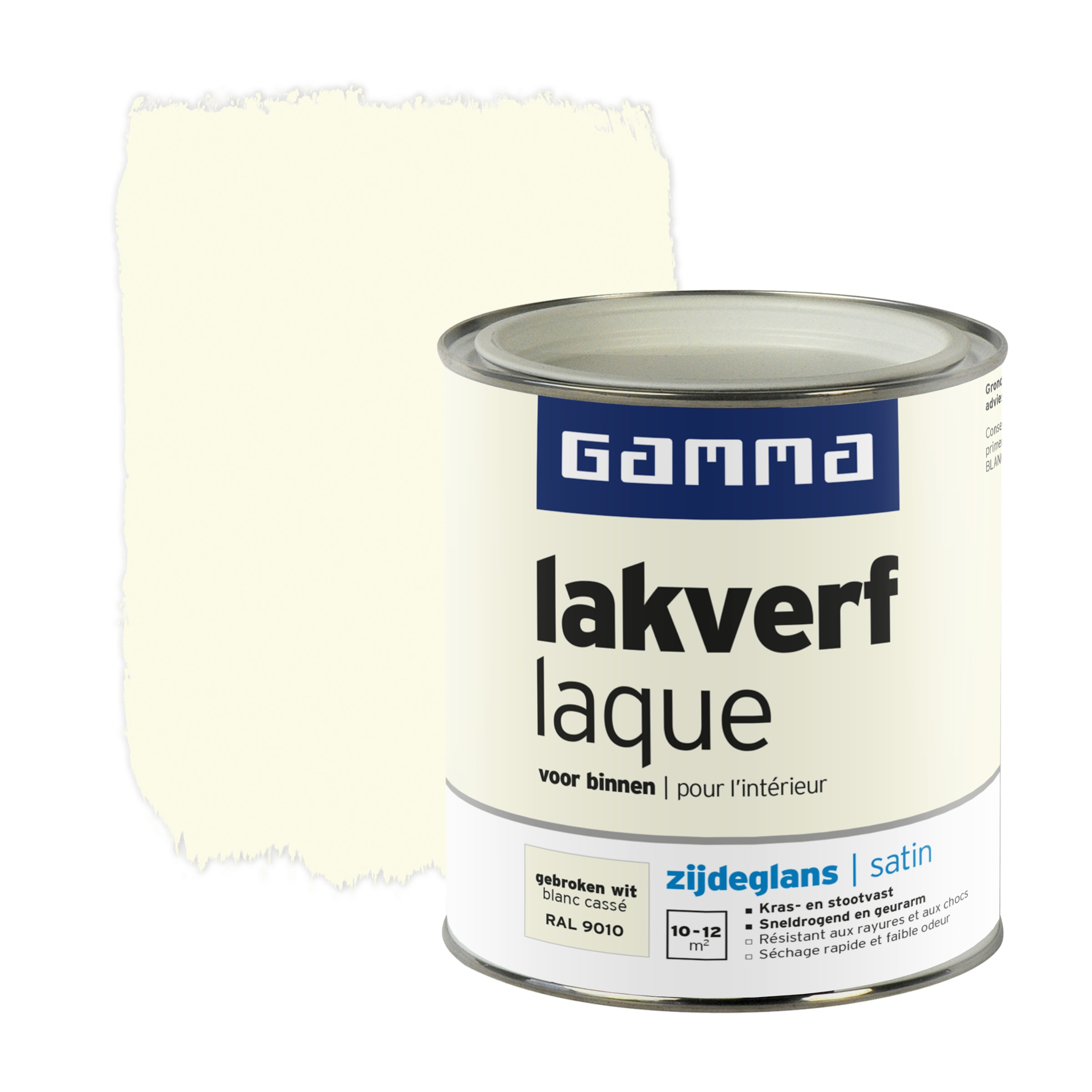 Gamma Lakverf Voor Binnen Gebroken Wit Zijdeglans 750 Ml gamma kopen in de aanbieding