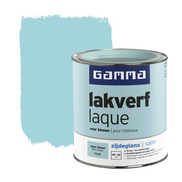 Gaan Waarneembaar aluminium GAMMA | GAMMA lakverf voor binnen Aqua Blauw zijdeglans 750 ml kopen? 