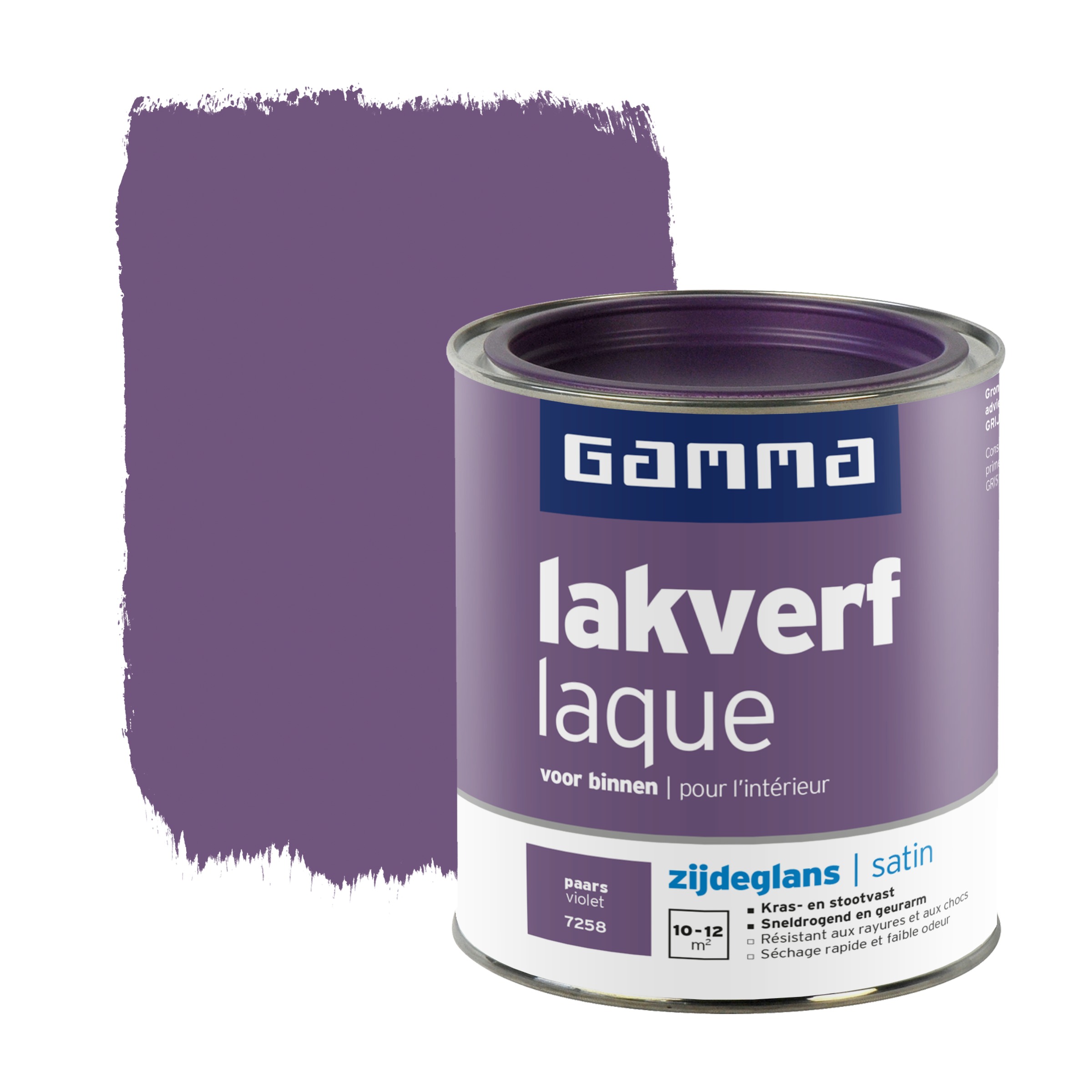 Gamma Lakverf Voor Binnen Paars Zijdeglans 750 Ml gamma kopen in de aanbieding