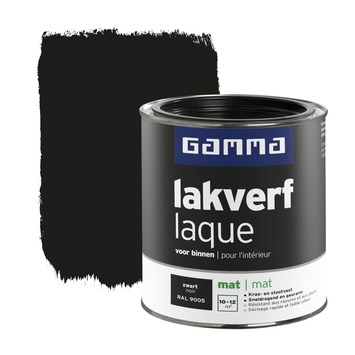 Ieder Reorganiseren Vergoeding GAMMA | GAMMA lakverf voor binnen zwart, RAL 9005 mat 750 ml kopen? 