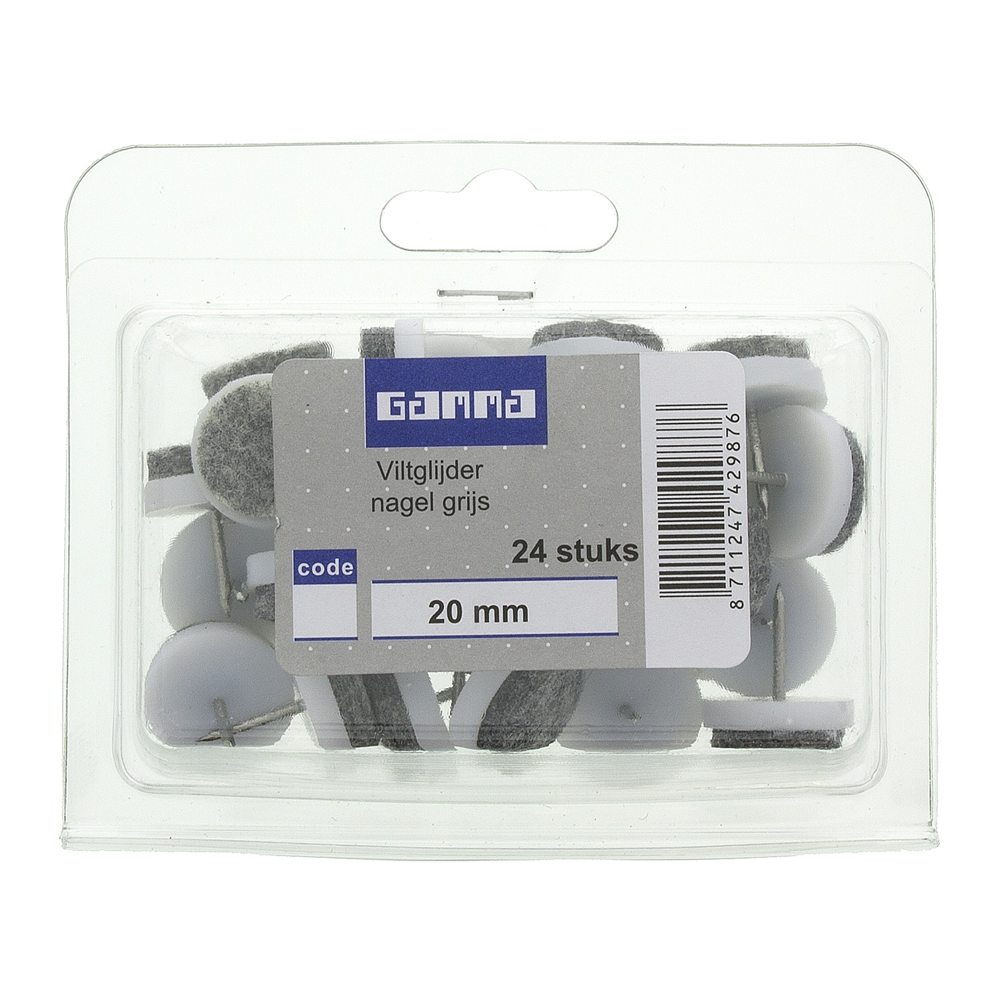Gamma Viltglijder Grijs 20 Mm 24 Stuks gamma kopen in de aanbieding