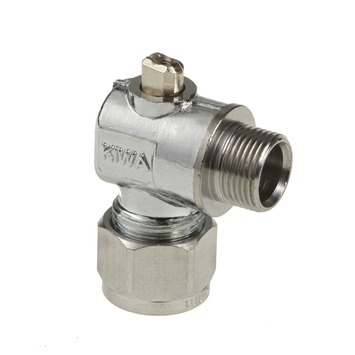 Bonfix kogelstopkraan haaks 3/8"x12mm knel chroom