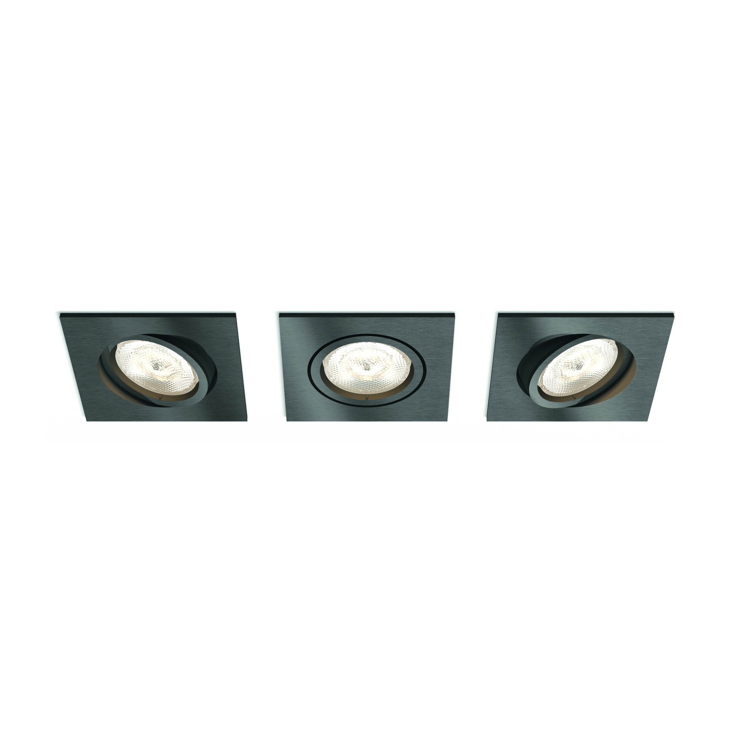 Philips Shellbark Led Inbouwspot Warmglow 3X45W Grijs philips kopen in de aanbieding