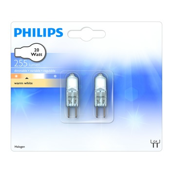 Werkgever Chaise longue Getand GAMMA | Philips steeklamp G4 20W 12V warm wit 2 stuks kopen? 