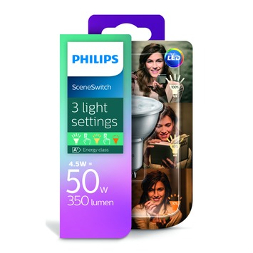 Philips LEDlamp GU10 50W Scene Switch warm wit